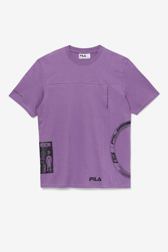 Fila T-Shirt Deltalife Graphic Mens Purple - India JST-924576